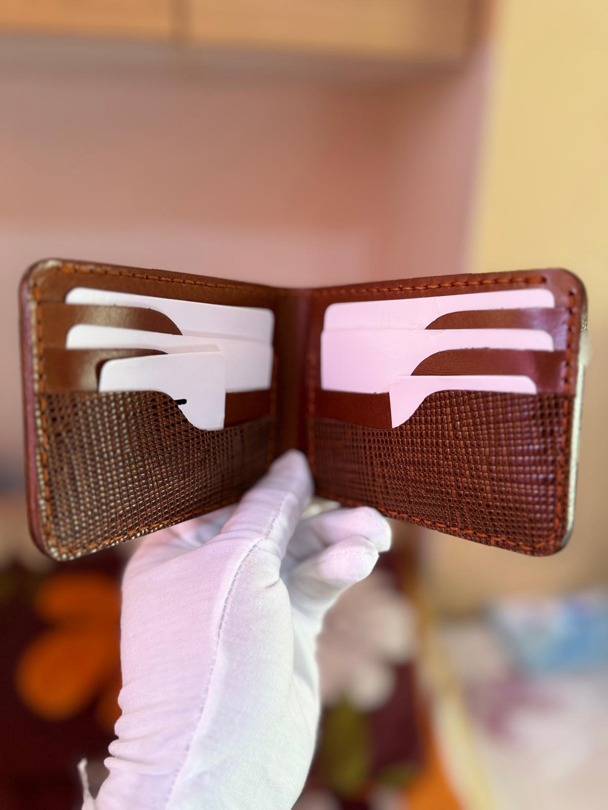 Handmade Luxury Wallet Hand Stitches Genuine Leather