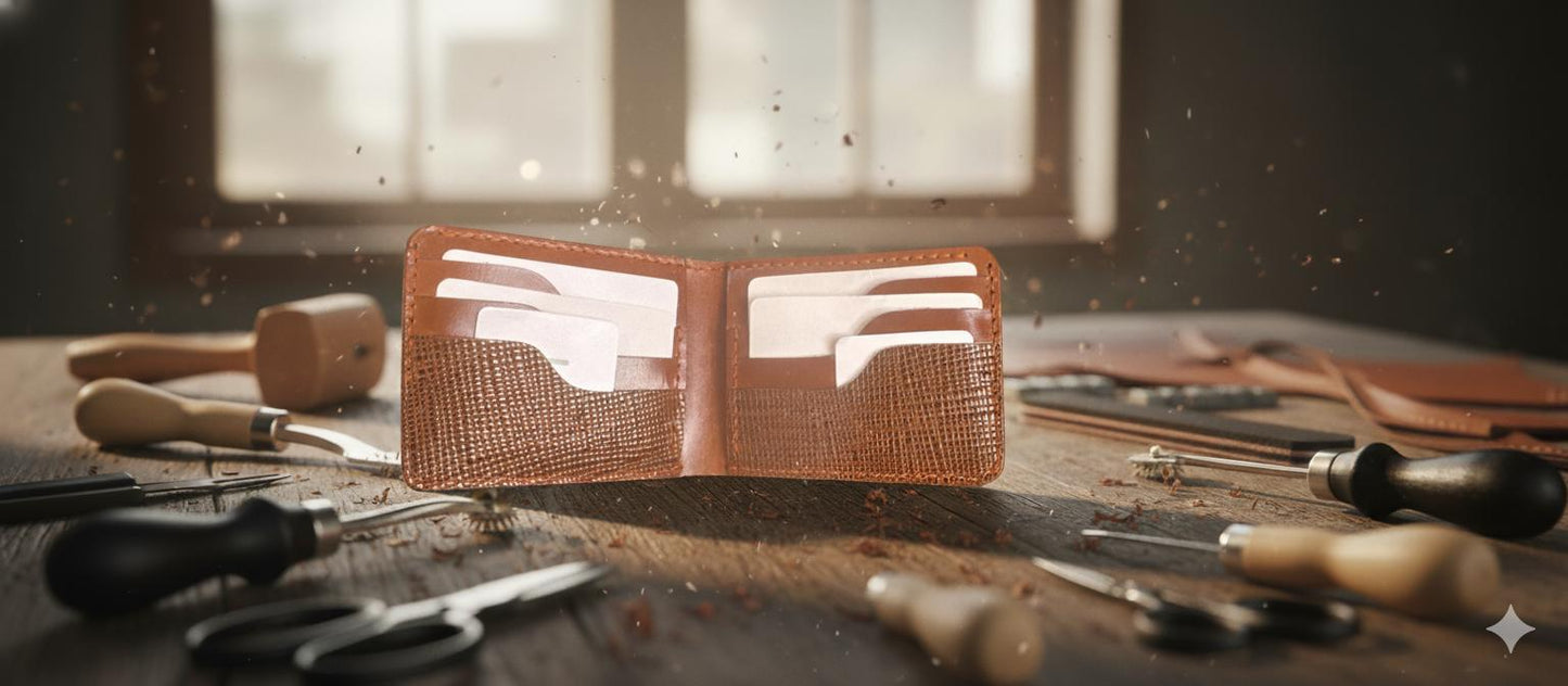 Handmade Luxury Wallet Hand Stitches Genuine Leather