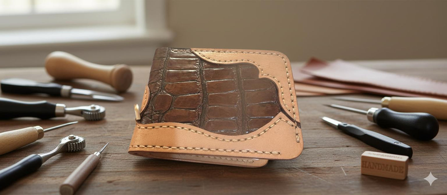 Genuine Leather Handmade Luxury Wallet Hand Stitches