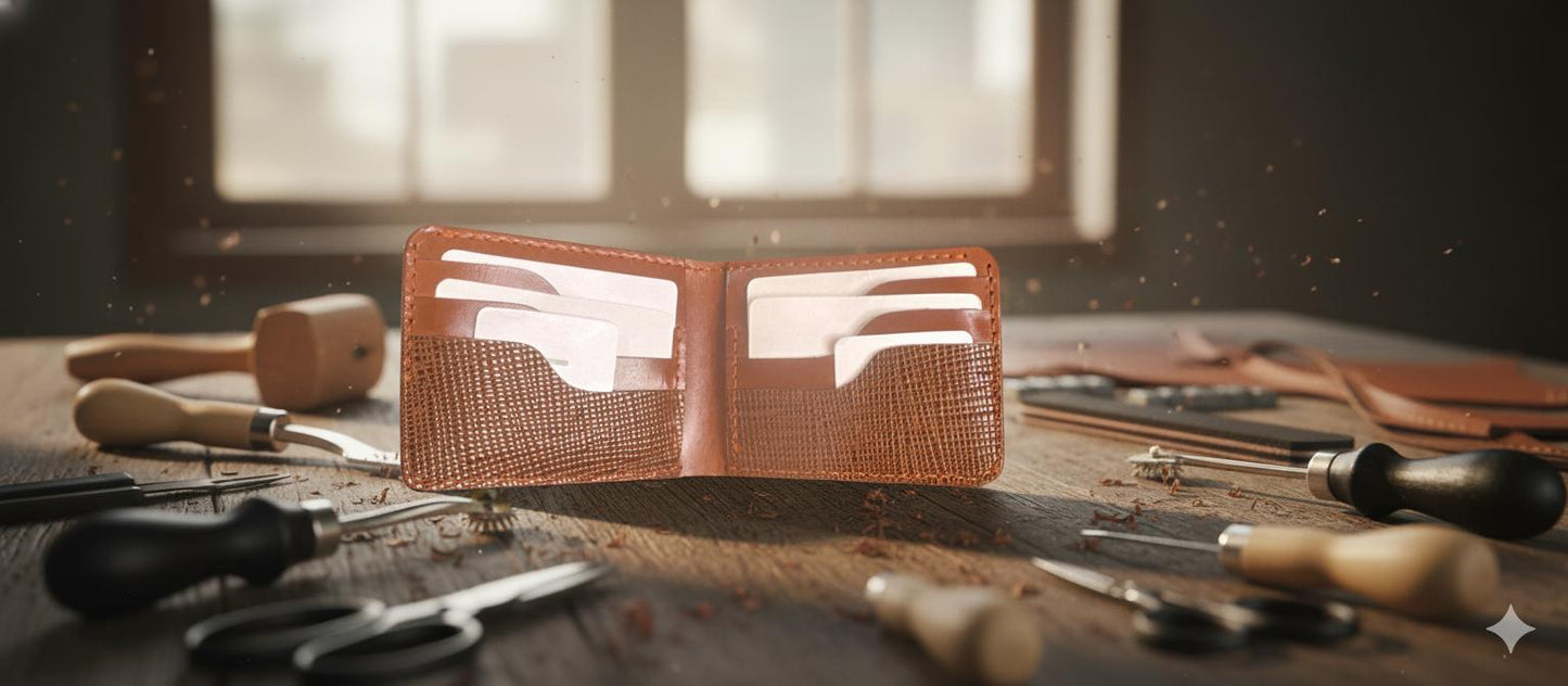 Handmade Luxury Wallet Hand Stitches Genuine Leather