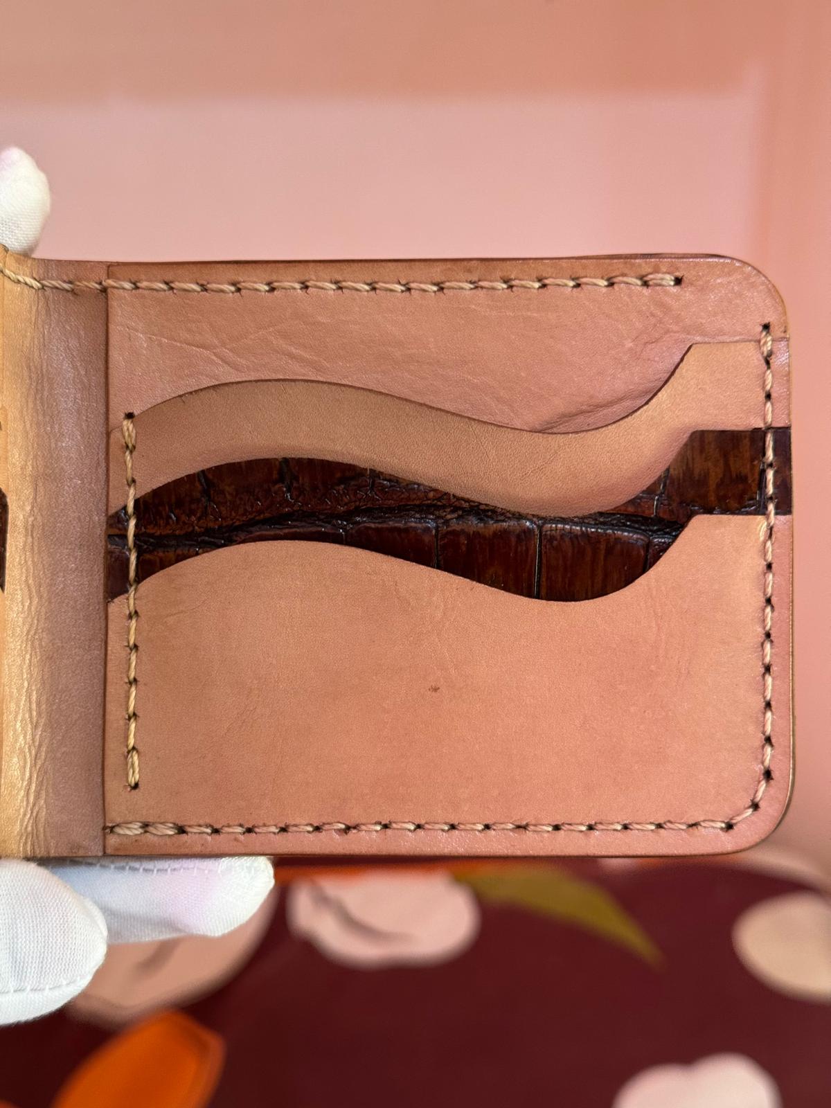 Genuine Leather Handmade Luxury Wallet Hand Stitches