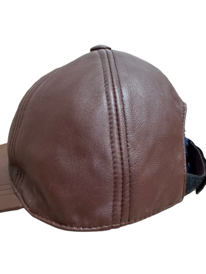 Genuine Leather Sports Cap Baseball