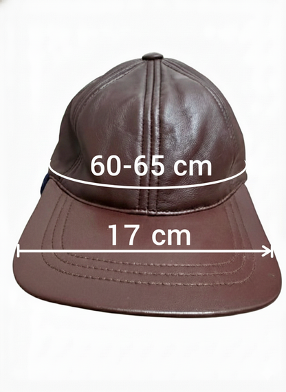 Genuine Leather Sports Cap Baseball