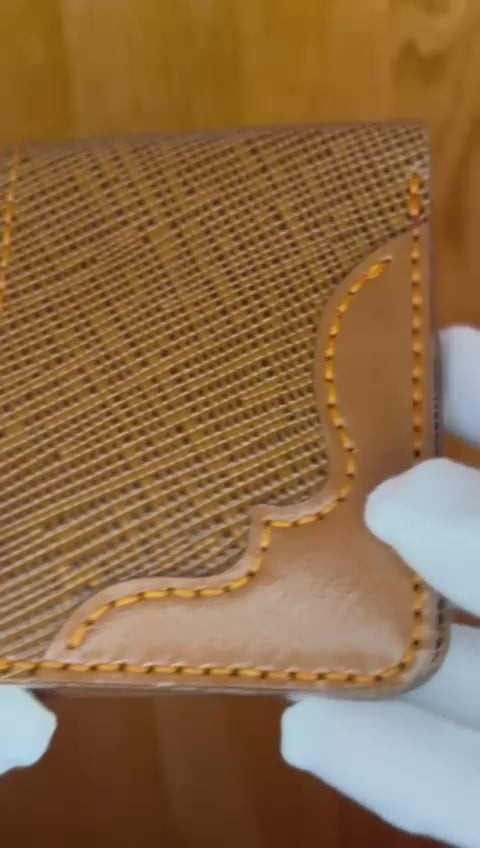 Handmade Luxury Wallet Hand Stitches Genuine Leather